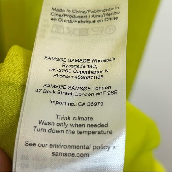 Samsoe & Samsoe Annico Pleated Dress Fragile Sprout Bright Green - Picture 9 of 9